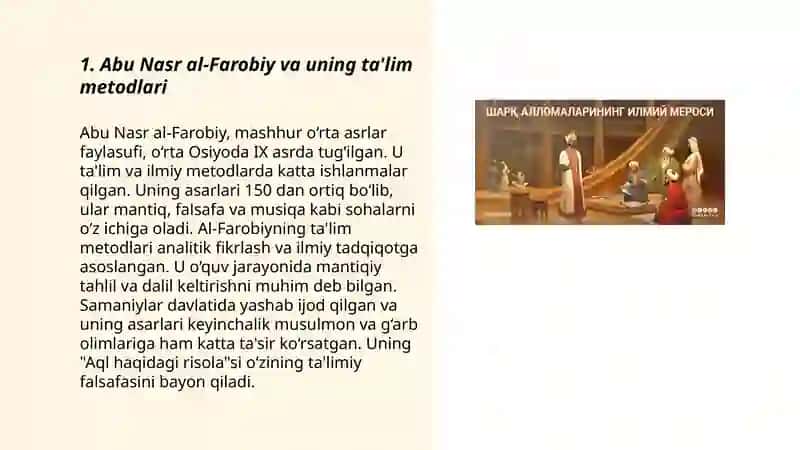 Abu Nasr al-Farobiy va uning ta'lim metodlari 3