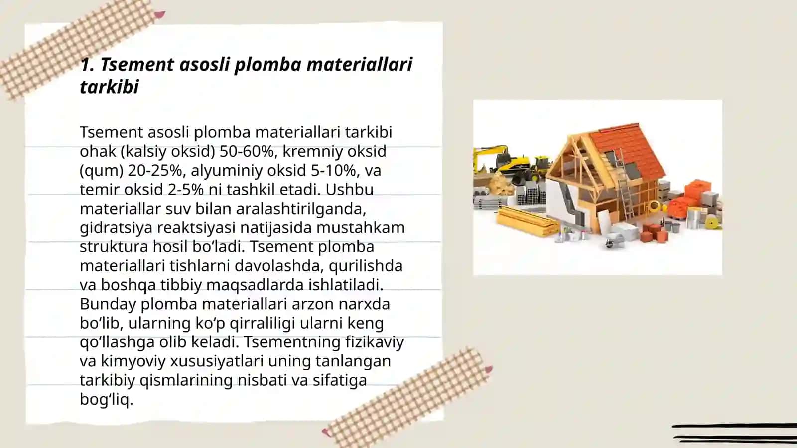 Tsement asosli plomba materiallari 3