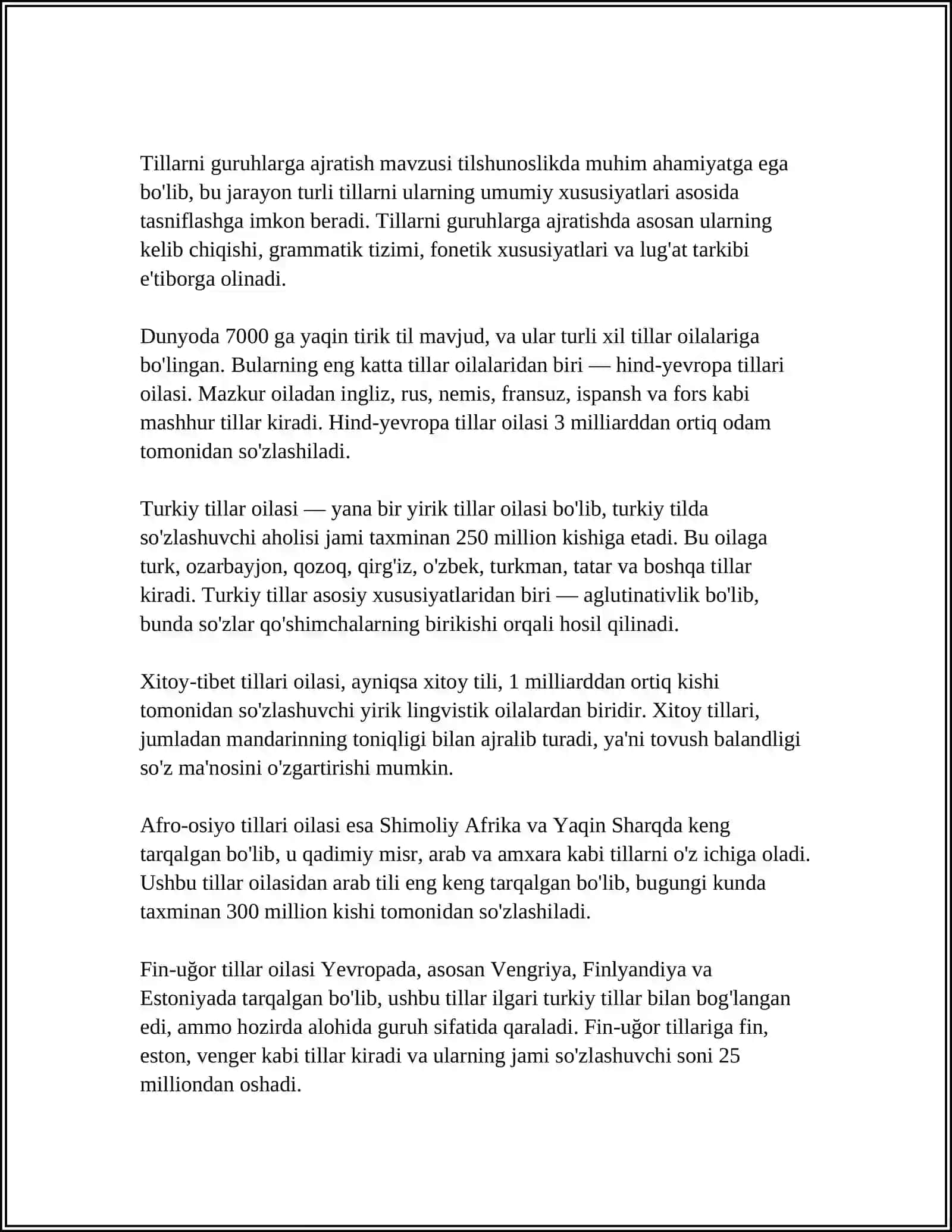 TILLARNING GENEOLOGIK TASNIFI 3