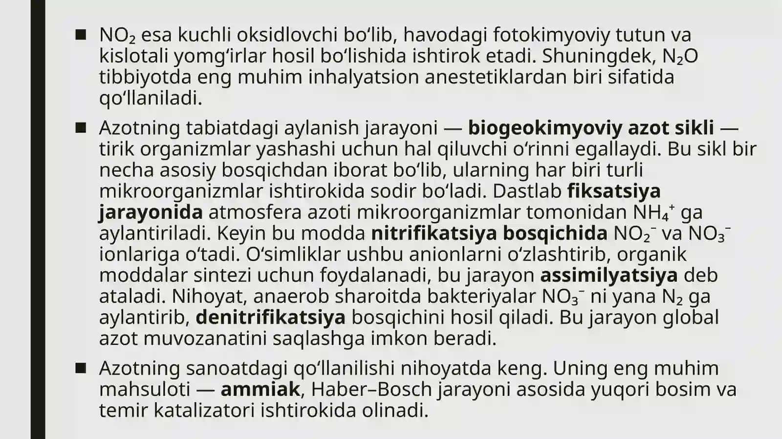 AZOTNING XOSSALARI VA ISHLATILISHI 3