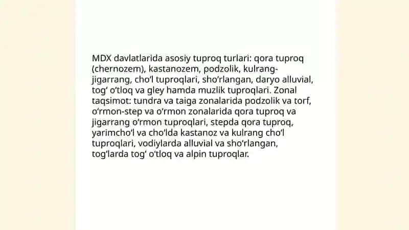 MDX davlatlarini tuproqlari 3