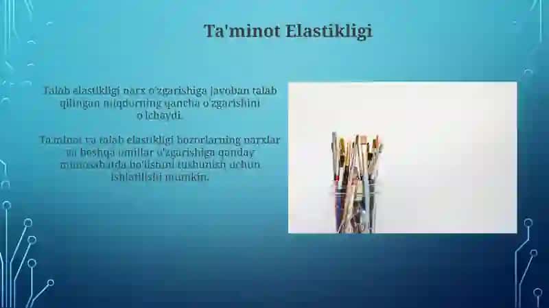 Talab va taklif elastikligi 3