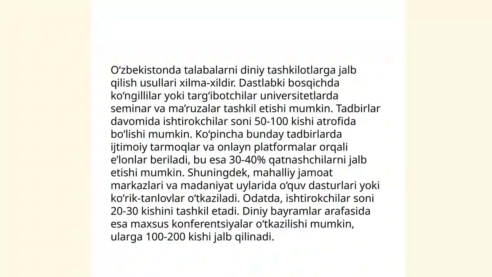 Talabalarni diniy tashkilotlarga jalb qilish usullari 3