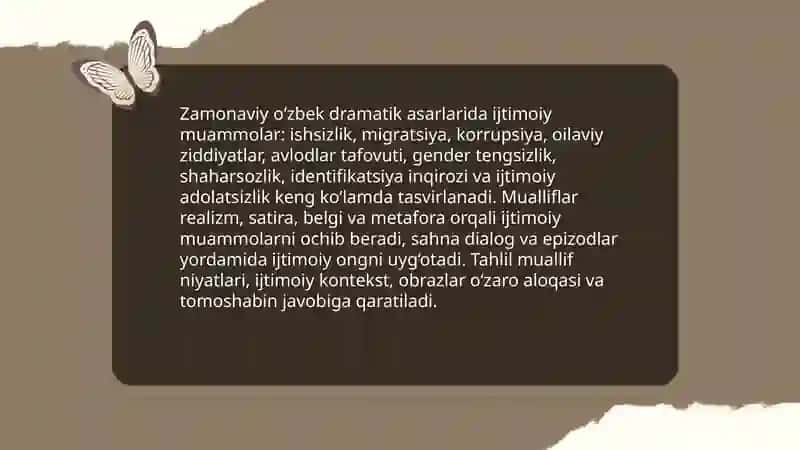 Bugungi dramatik asarlar tahlili 3