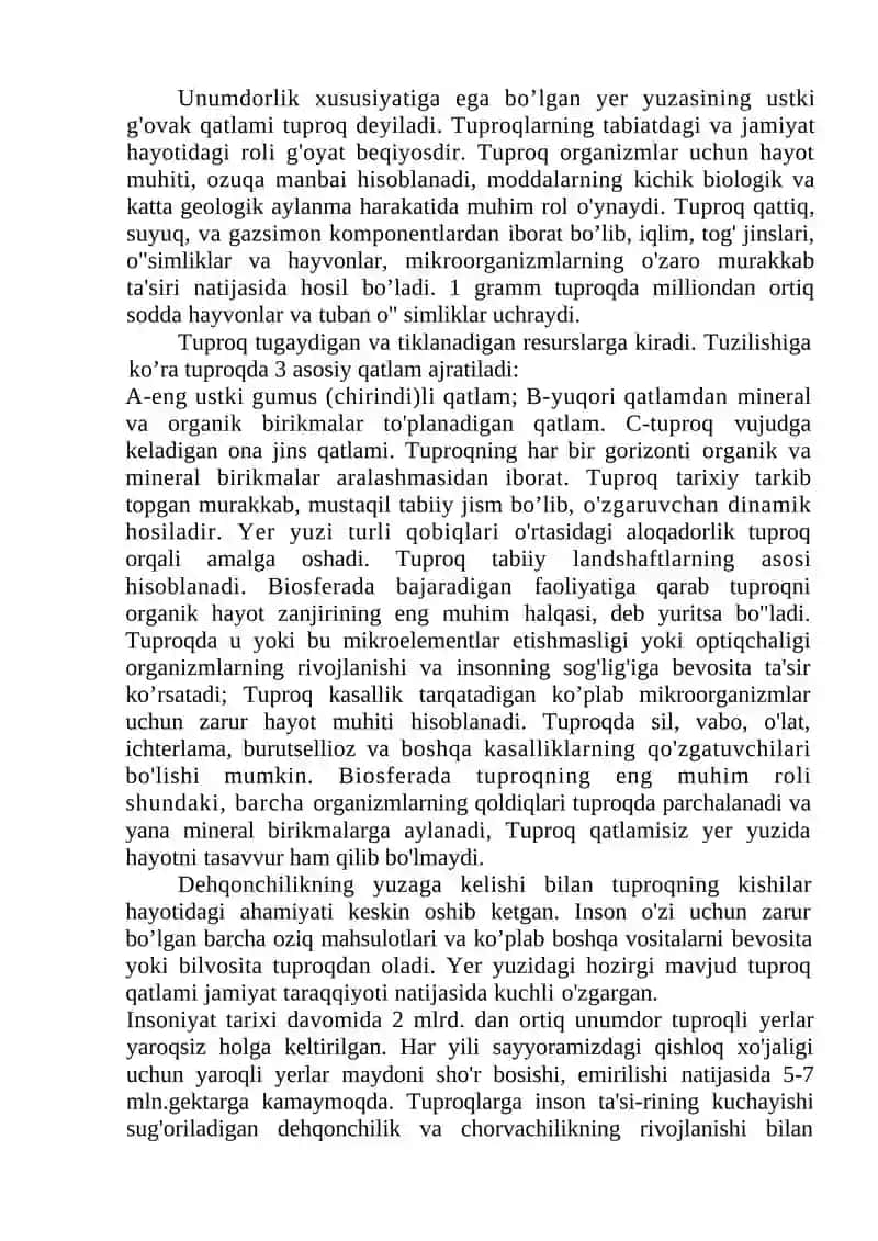 Tuproq sho’rlanishi sabablari va uni oldini olish chora tadbirlari 3