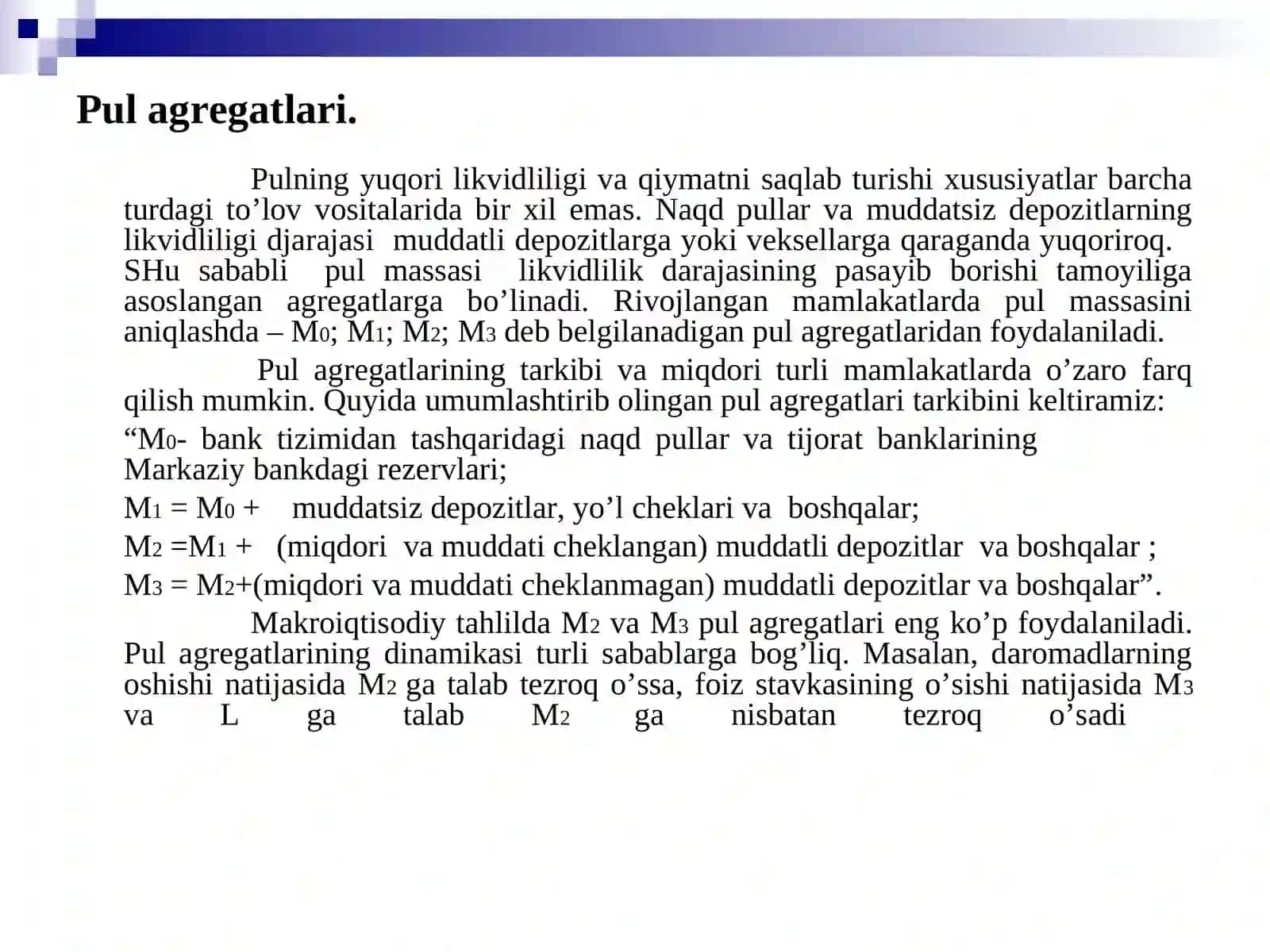 Pul bozorida muvozanat 3