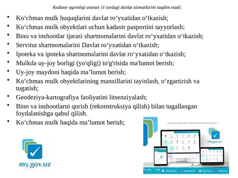 Ko'chmas mulk kadastrini yuritish 3
