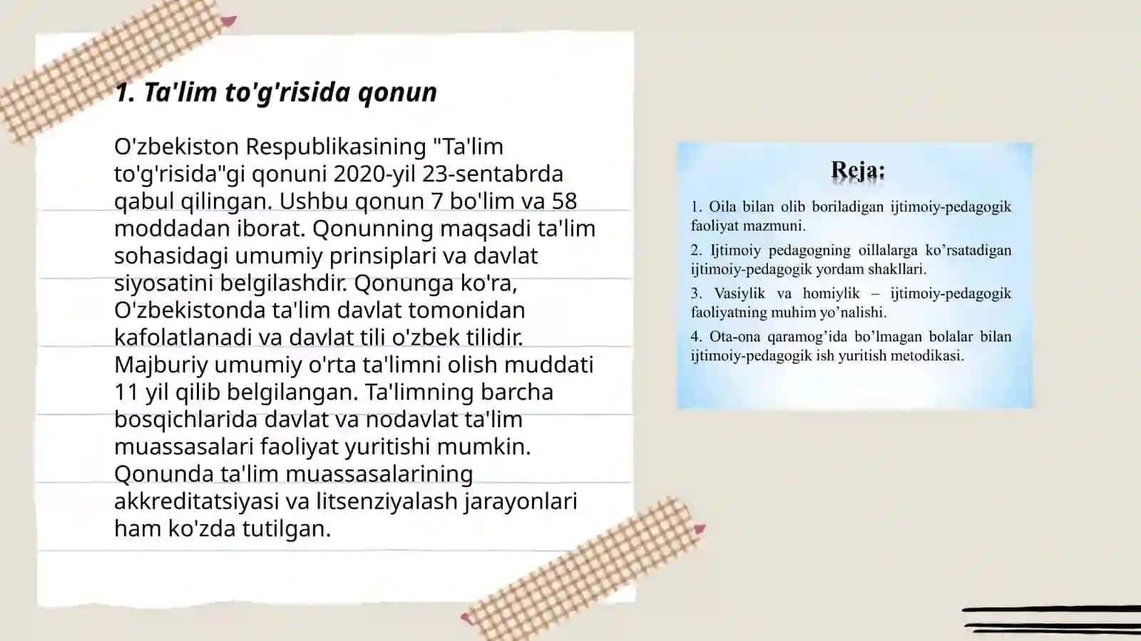 Ijtimoiy pedagogika sohasiga oid qonunchilik 3