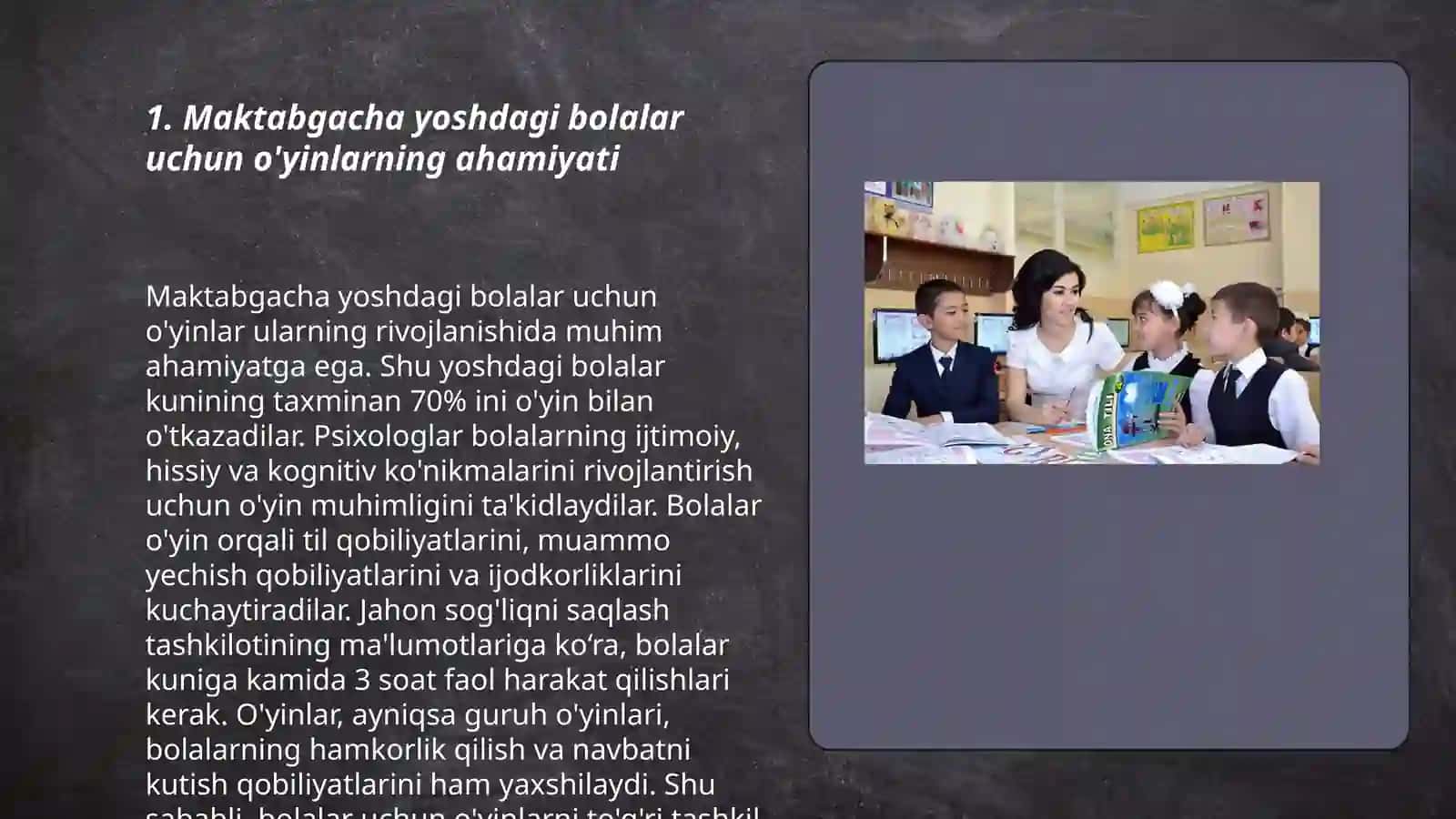 O'yin maktabgacha yoshdagi bolaning yetakchi faoliyati sifatida 3