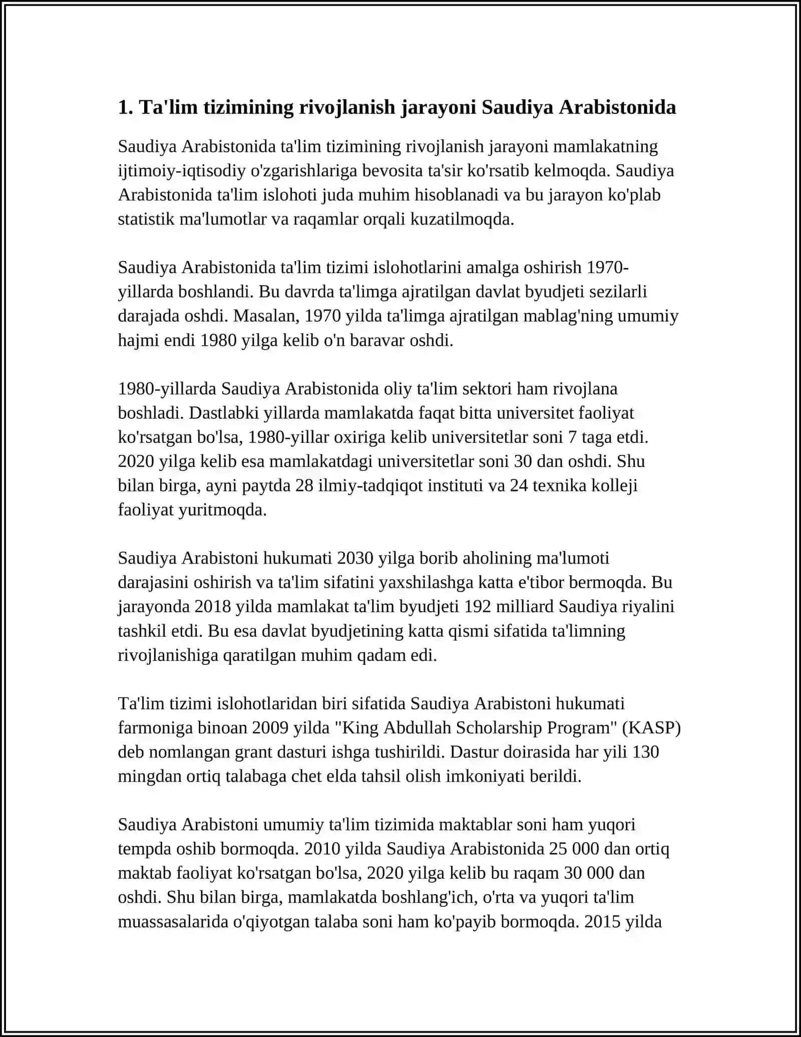 IQTISODIY RIVOJLANGAN MAMLAKATLARDA TA'LIM TIZIMI( SAUDIYA ARABISTONI MISOLIDA) 3