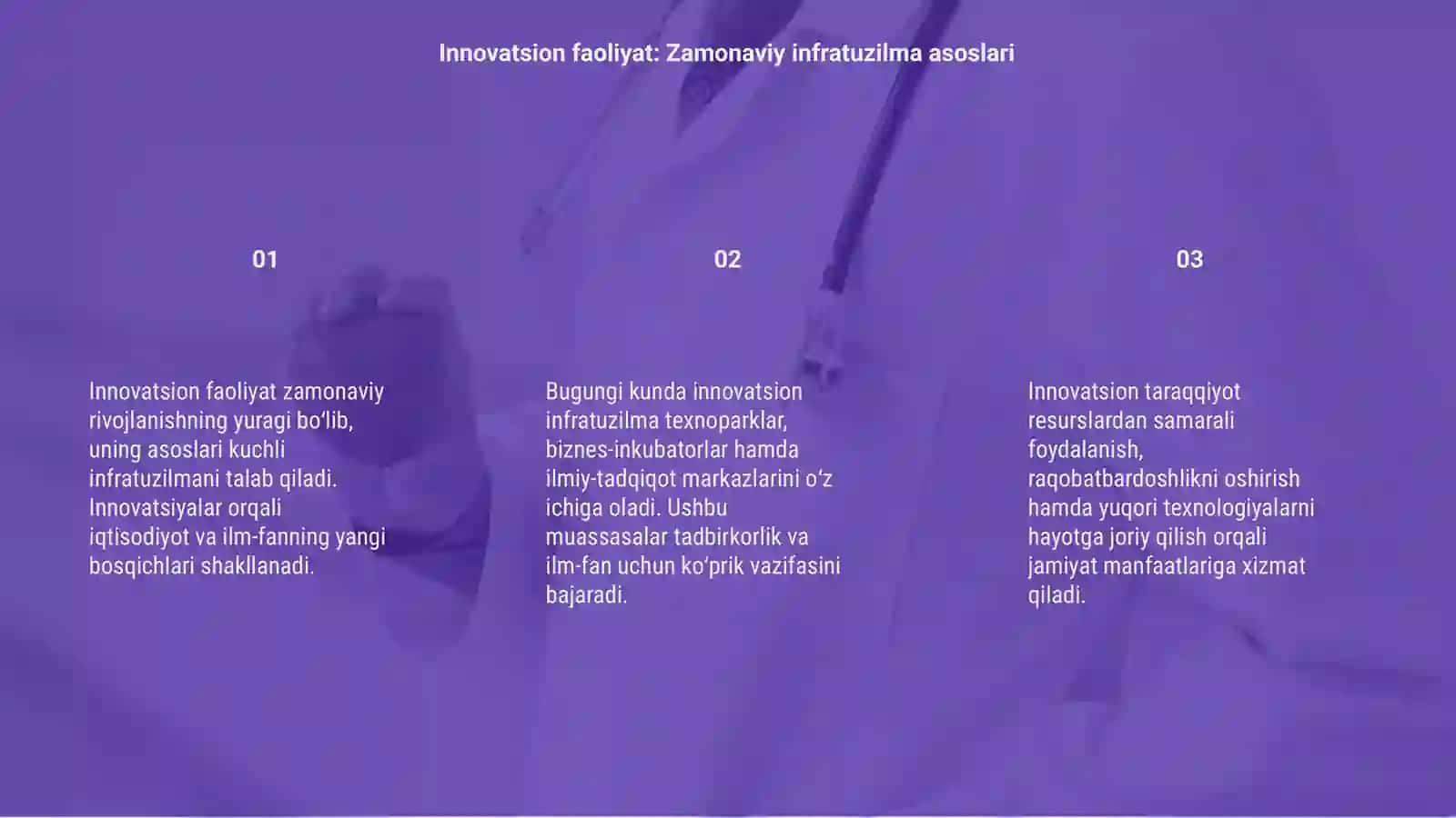 Innovatsion faoliyatni bugungi infratuzilmasi 3
