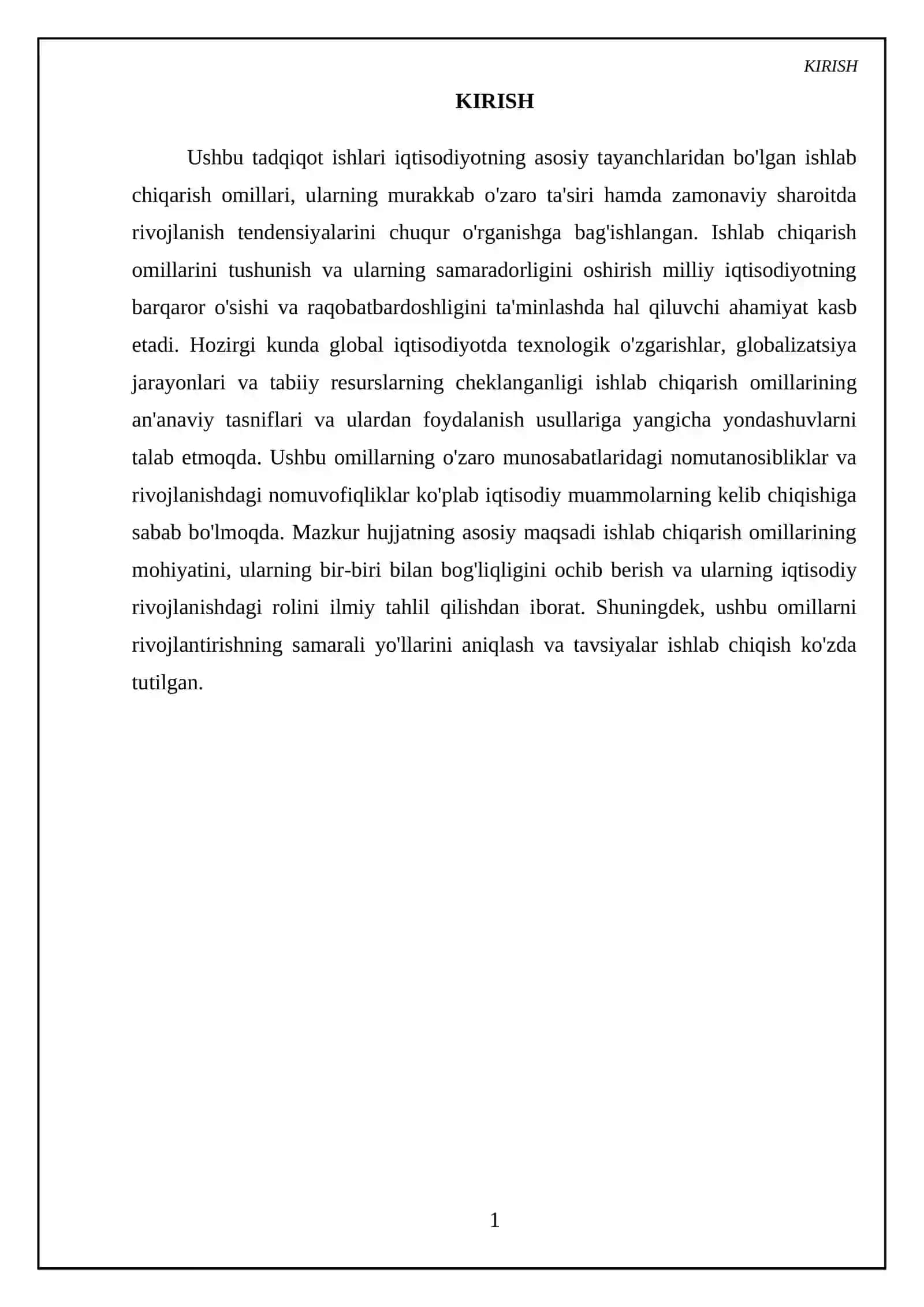 Ishlab chiqarish omillari, ularning o'zaro ta'siri,rivojlanishi 3