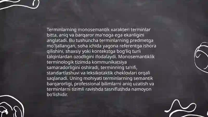 Terminlarning monosemantik xarakteri 3