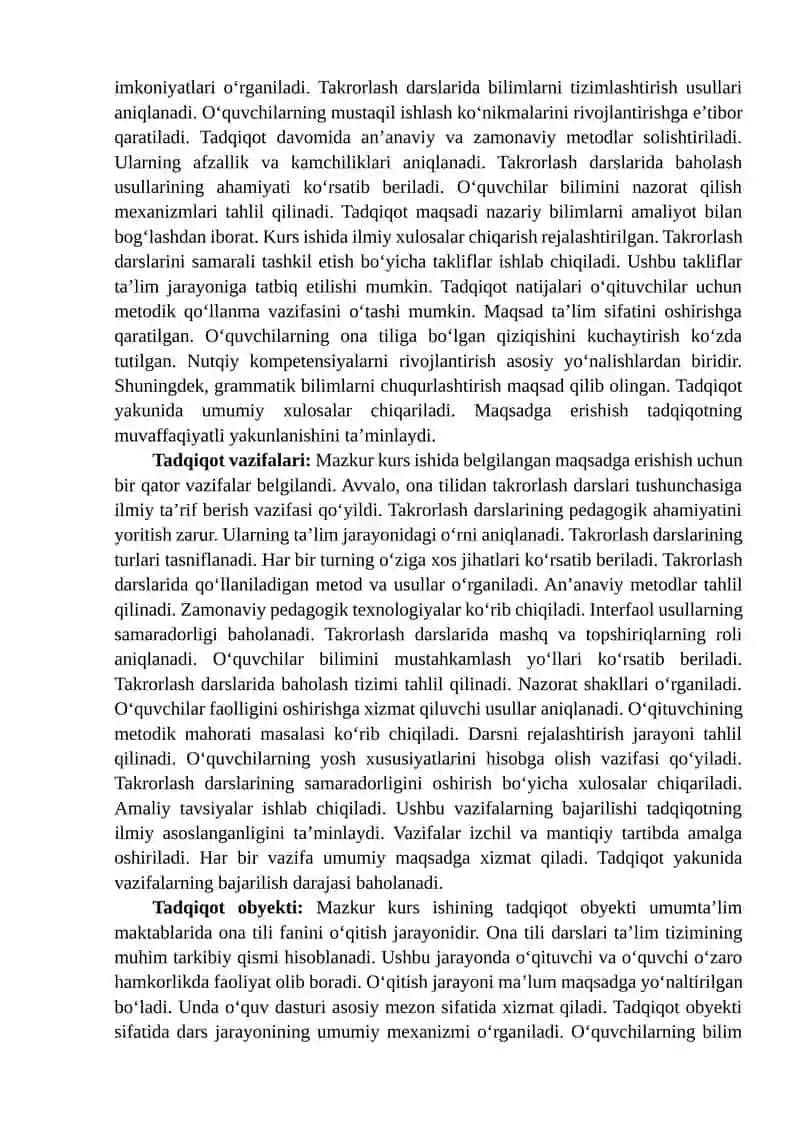 Ona tilidan takrorlash darslarini tashkil etish metodikasi 3