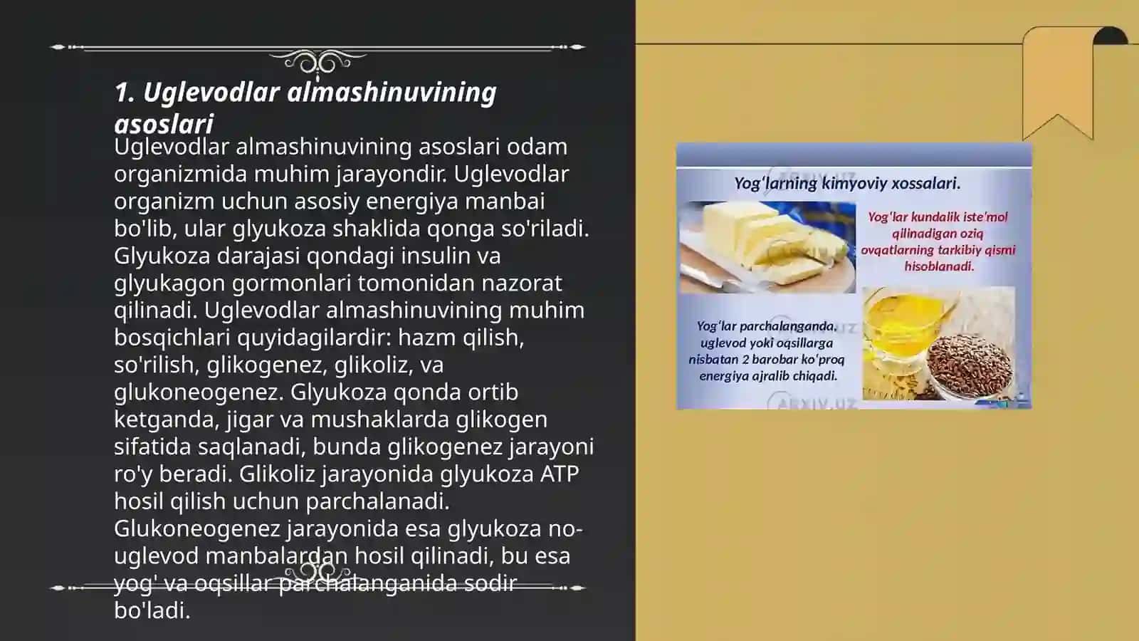 Uglevod va yog'lar almashinuvining buzilishi 3
