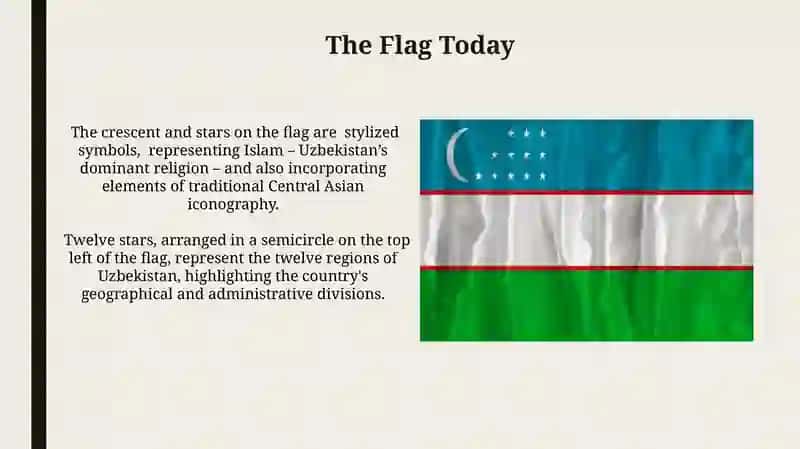The flag of Uzbekistan 3