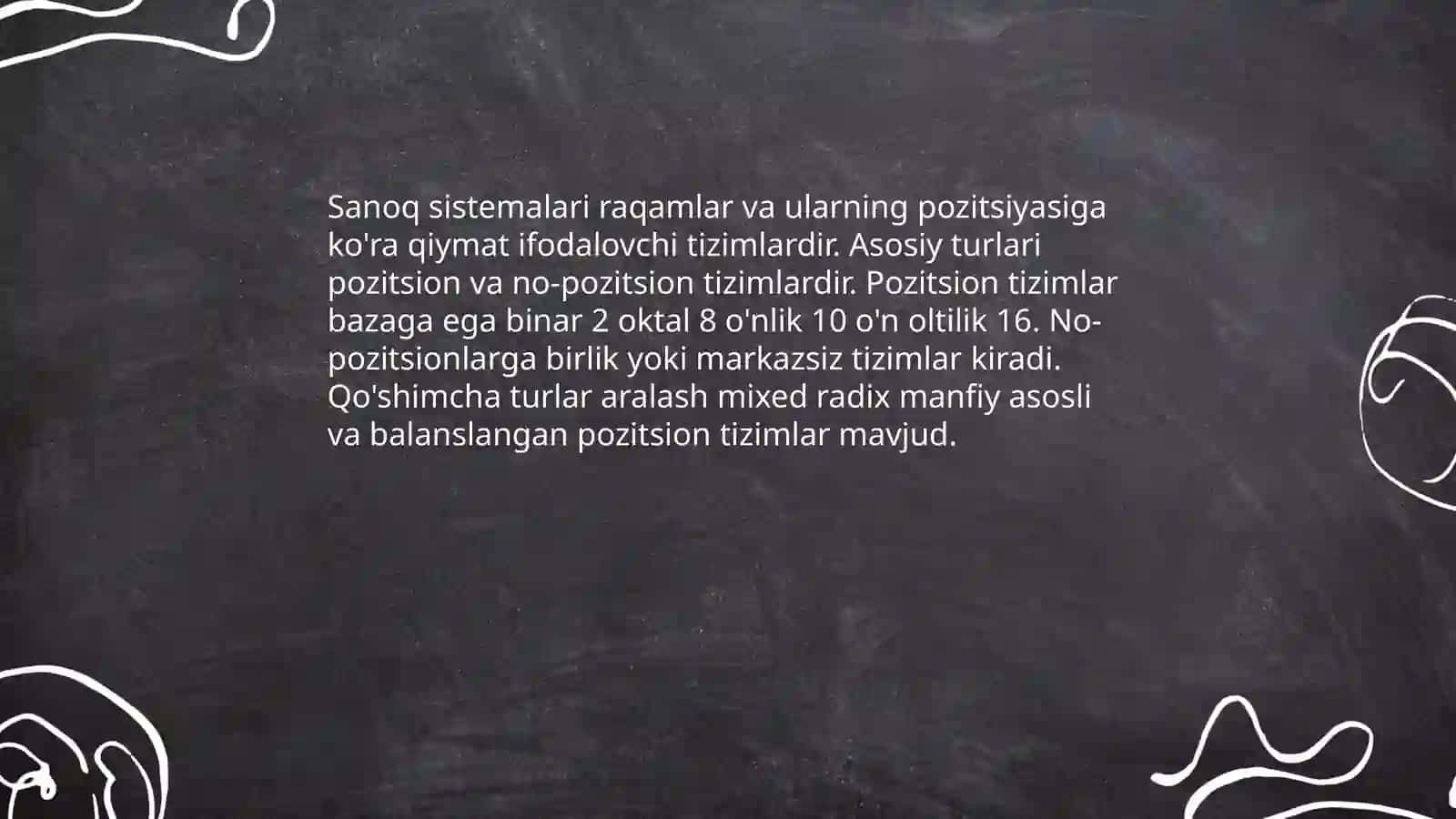 Sanoq sistemalari 3