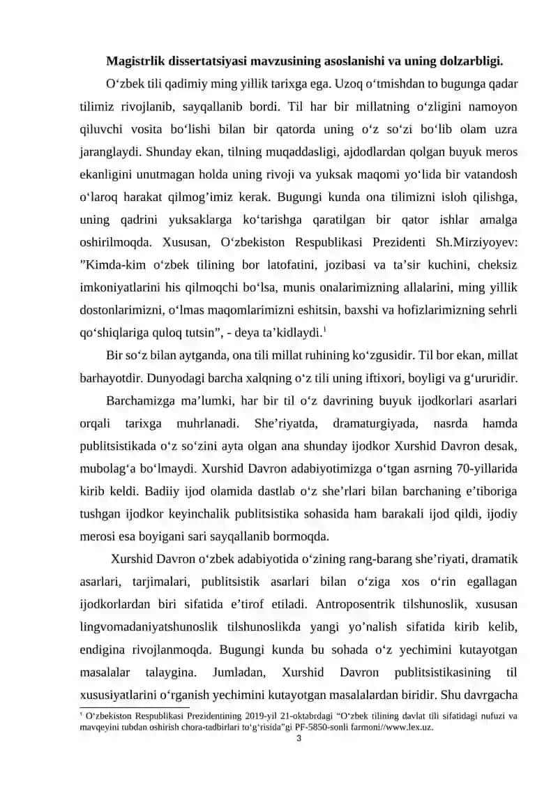 XURSHID DAVRON PUBLITSISTIKASINING TIL XUSUSIYATLARI 3