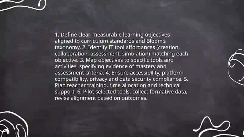Planning the lesson according to the IT 3