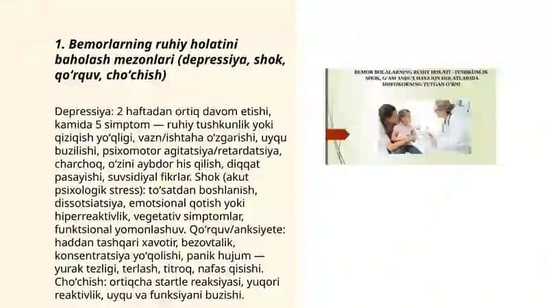 Bemorlarning ruhiy holatini baholash mezonlari 3