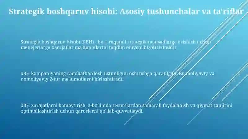 Strategik boshqaruv hisobi 3