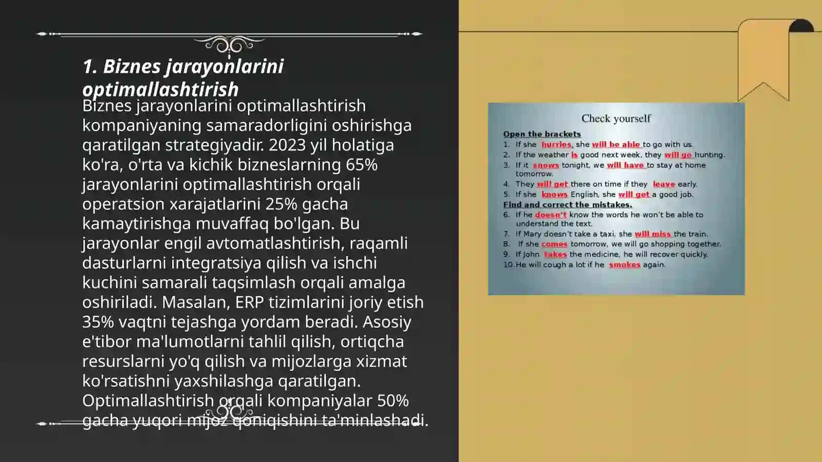 Biznes jarayonlarini optimallashtirish 3