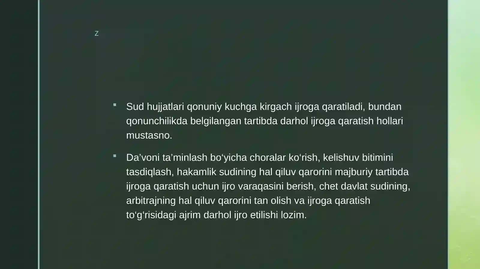 Qaytarma ijro 3