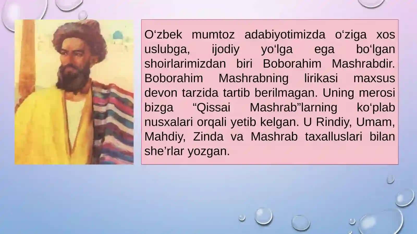Boborahim Mashrabning Hayoti va Ijodi 3