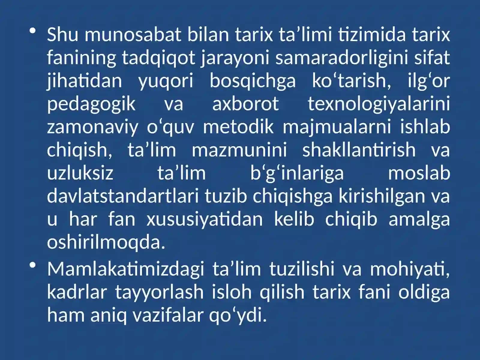 Tarix tizimida mustaqil ishlash metodlari 3