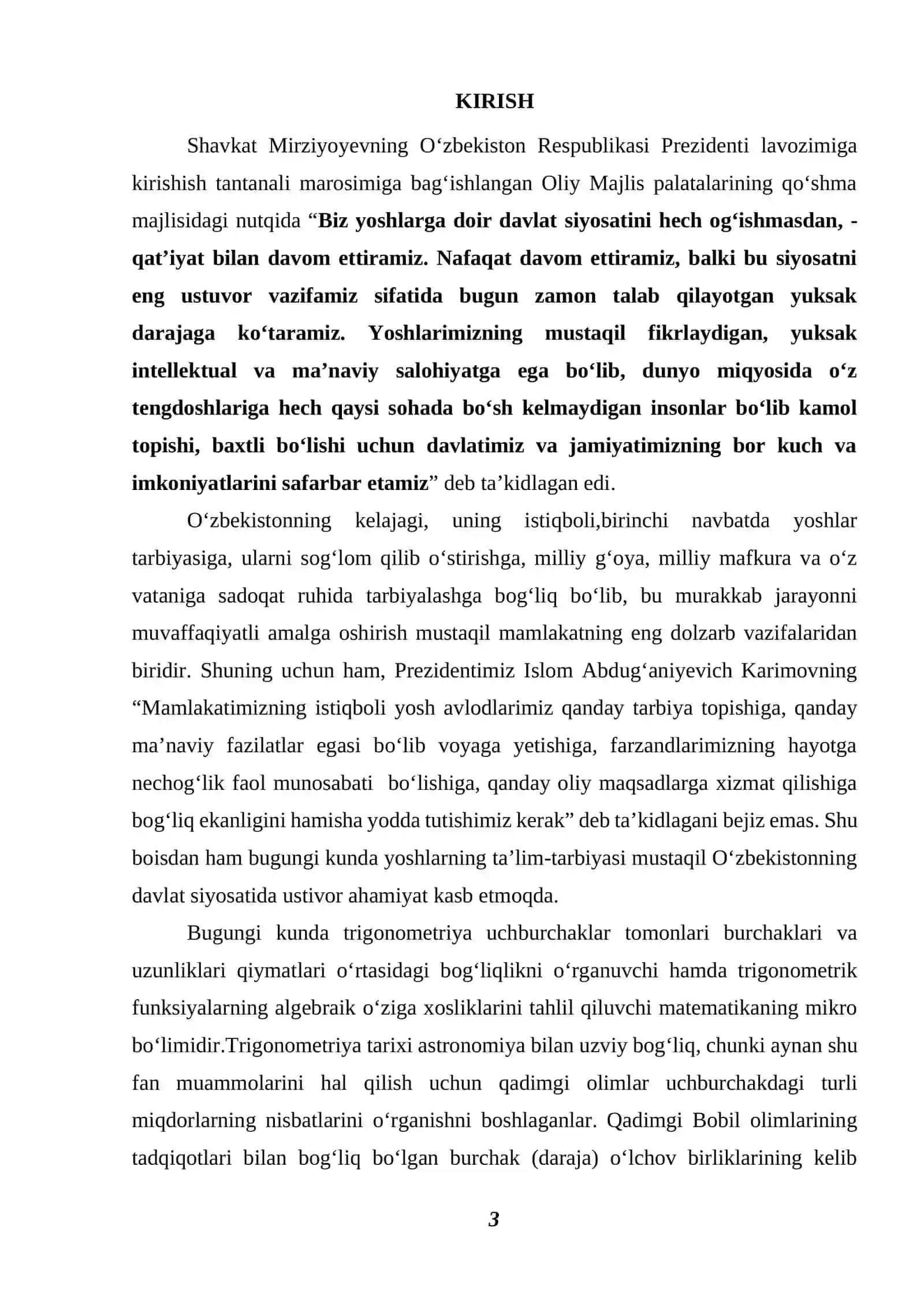 Tirogonometrik ifodalarni ayniy almashtirish metodlari mavzusida 3