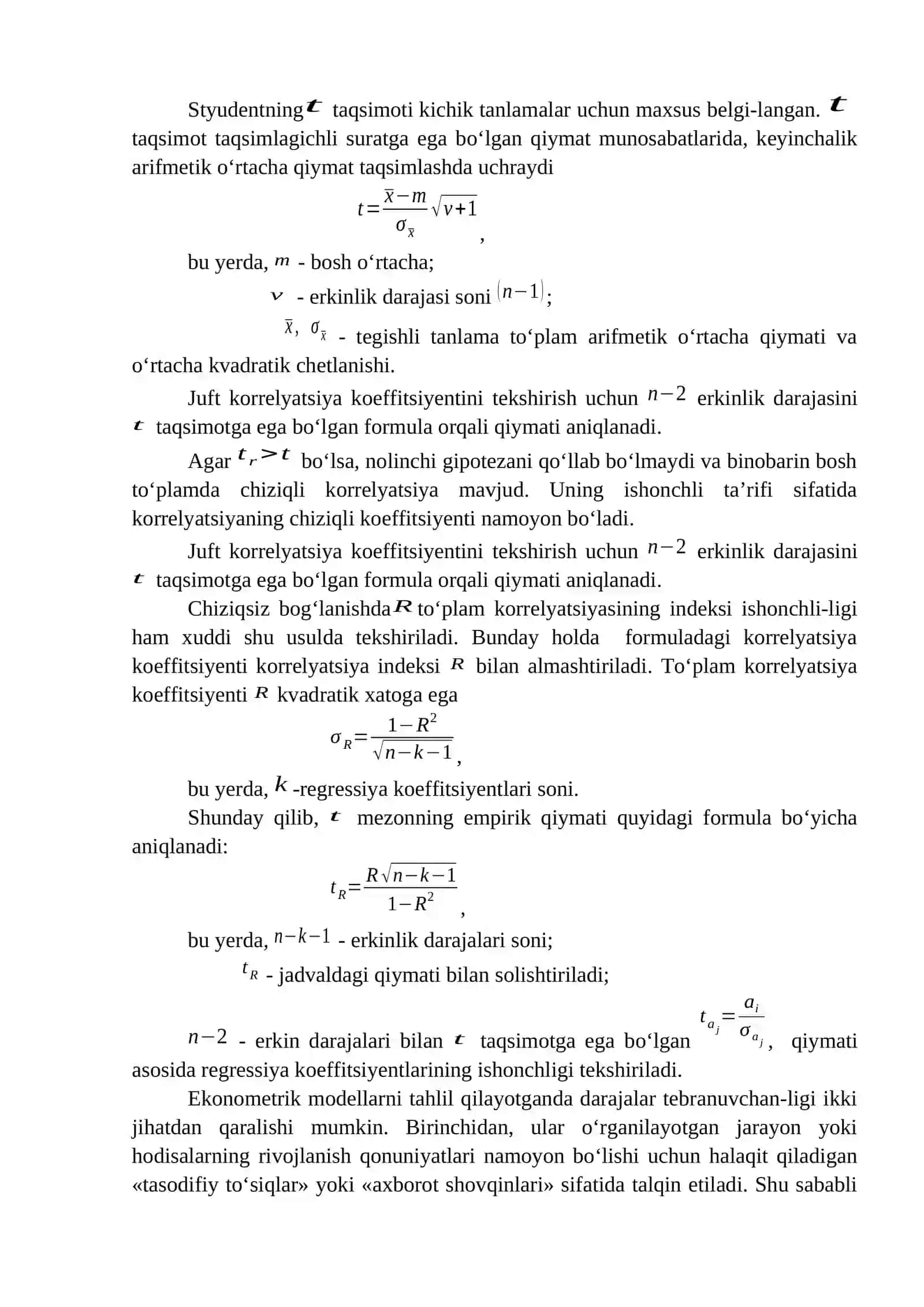 EKONOMETRIK MODELLARNI BAHOLASH 3