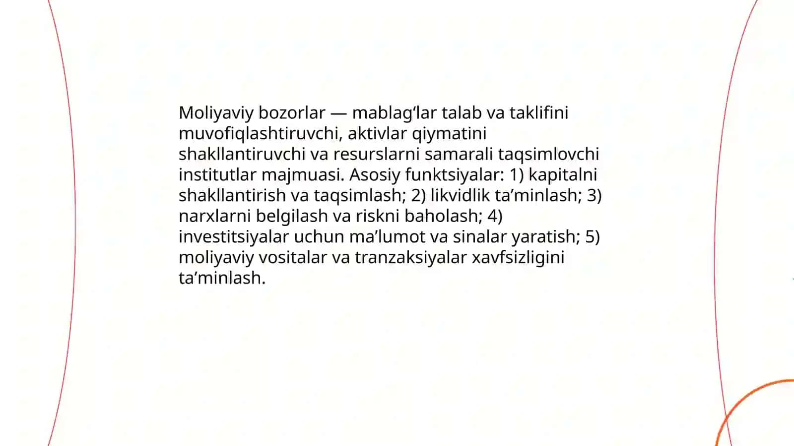Moliyaviy bozorlar 3