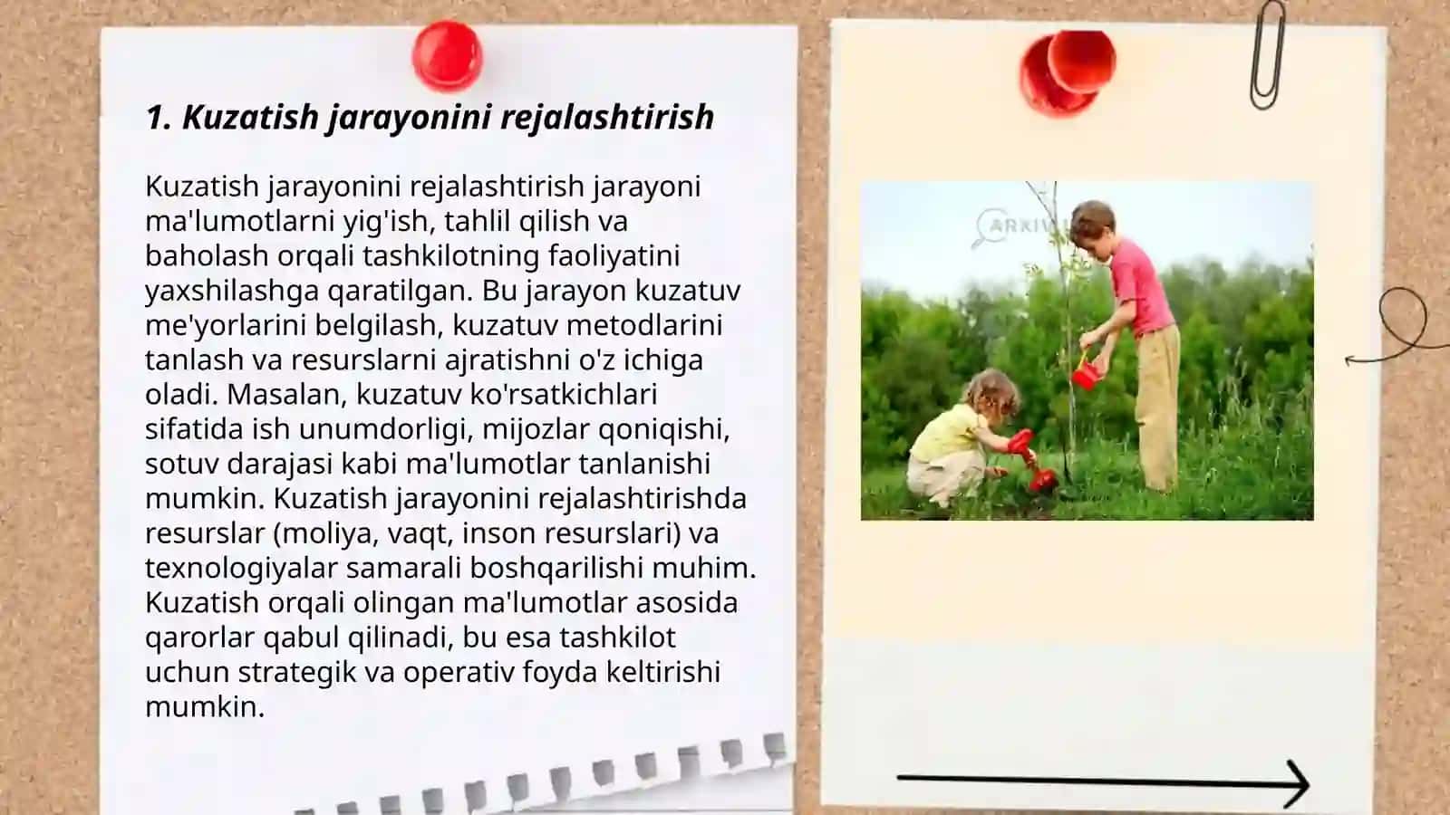 Kuzatish jarayonini rejalashtirish 3