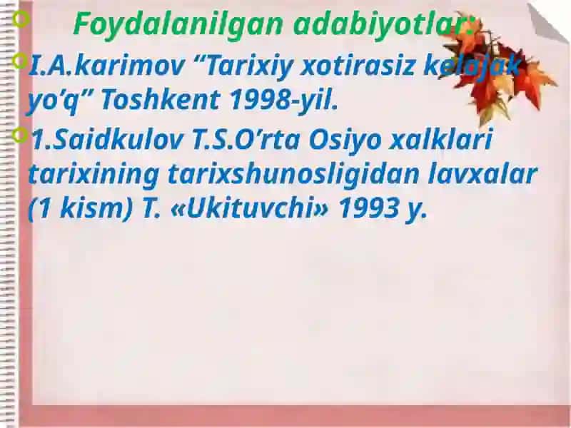 O'rta Osiyo xalqlari tarixi 3