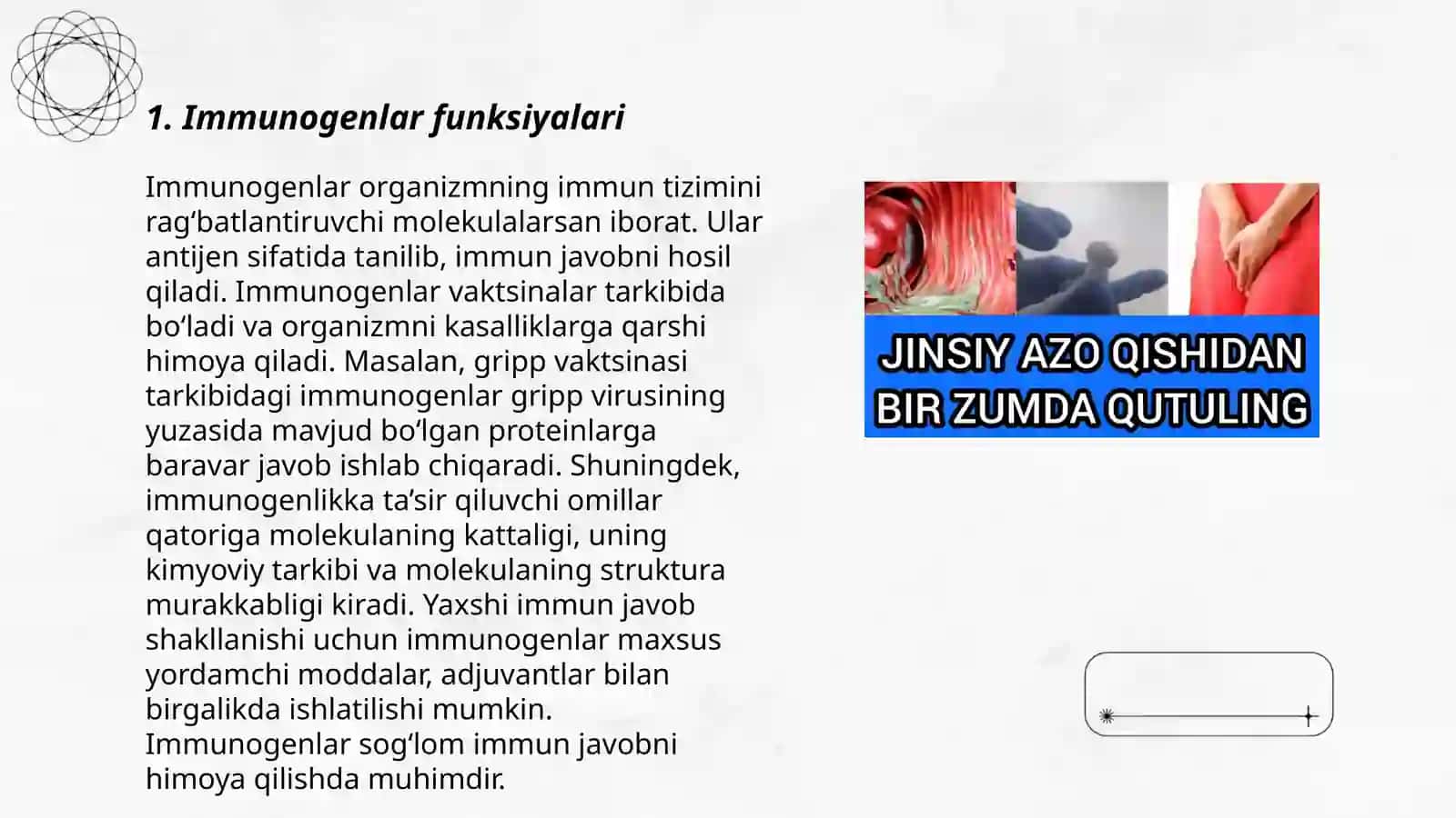Immunogenlar funksiyalari 3