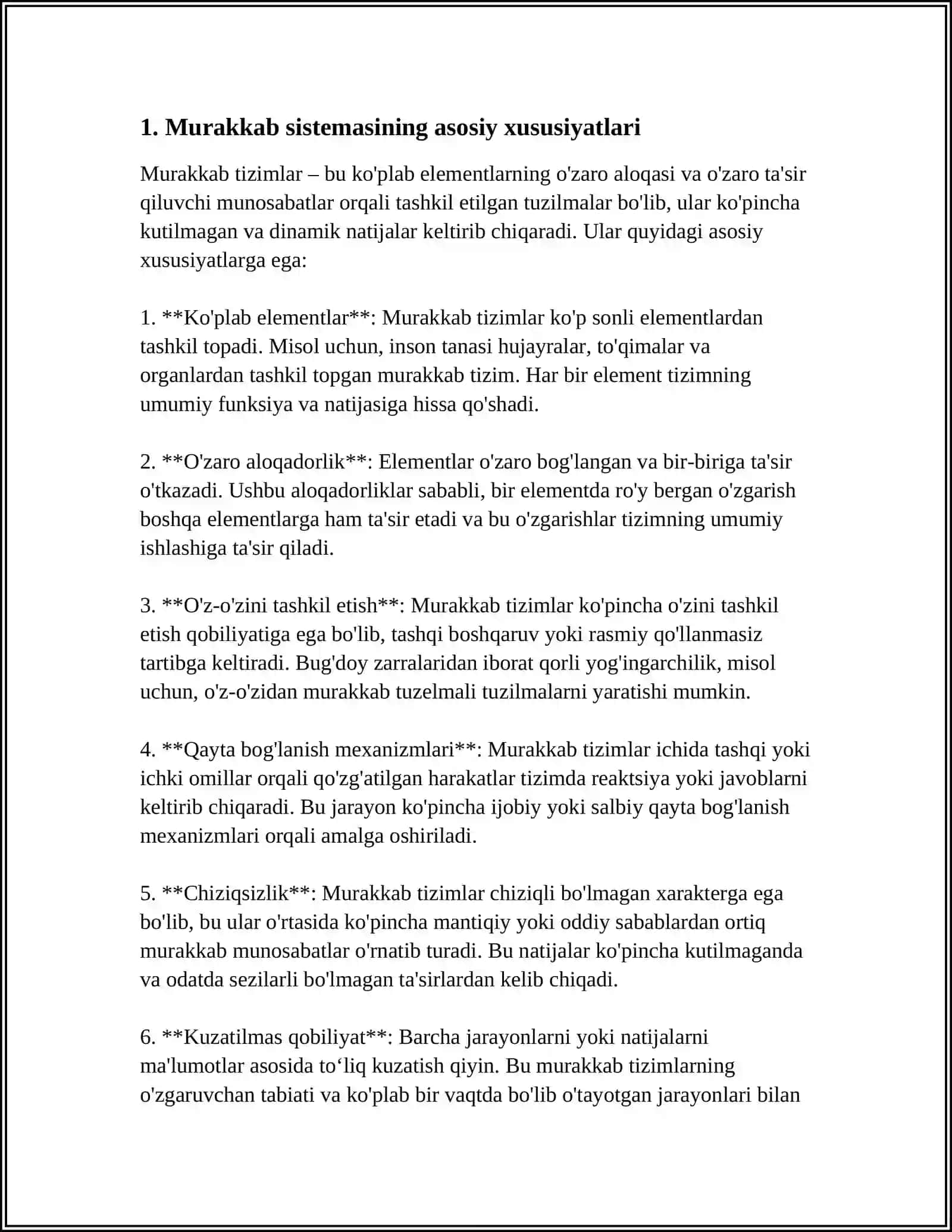 ORGANIZM MURAKKAB SISTEMA SIFATIDA 3
