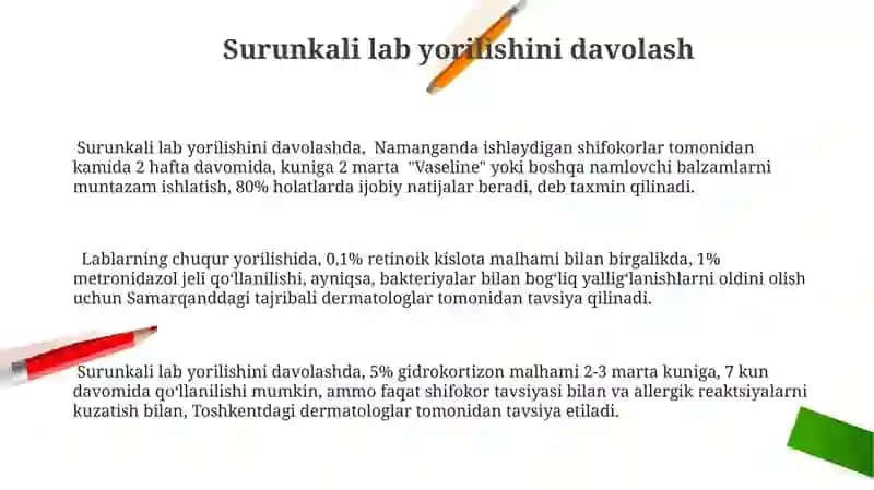 Surunkali lab yorilishi 3