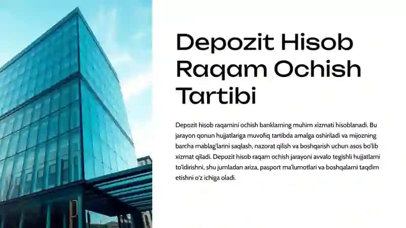 Depozit hisobraqamlarini ochish tartibi va hujjatlashtirish 3
