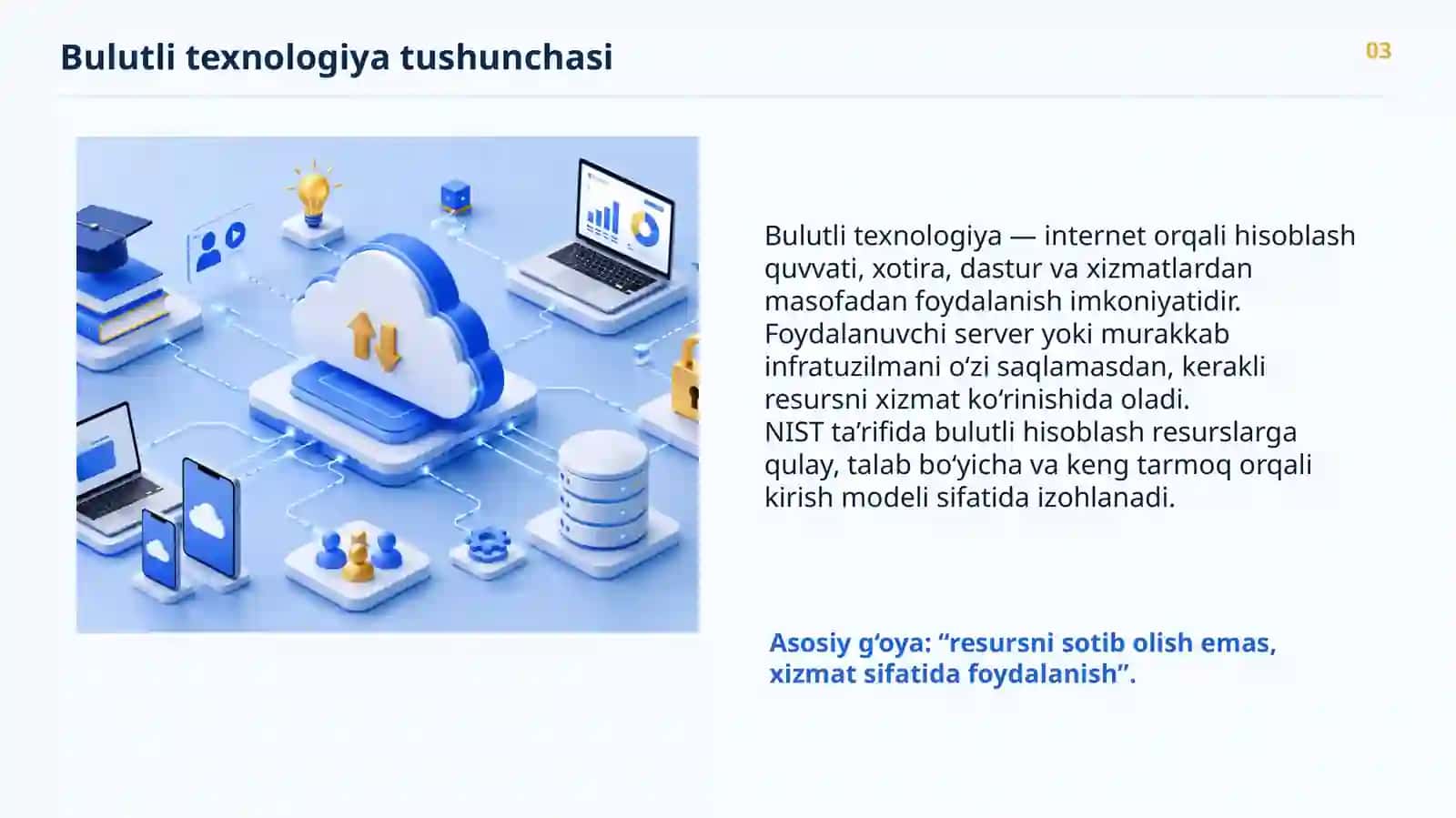 Bulutli texnologiyalar va ularning afzalliklari 3