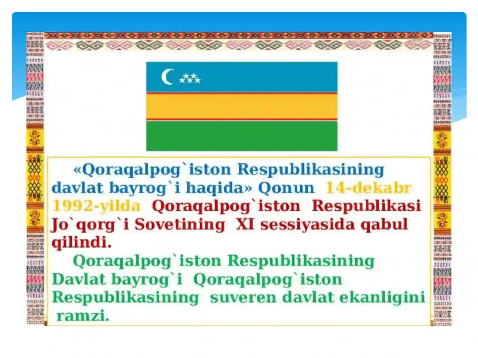 Mustaqillik yillarida Qoraqalpog‘iston Respublikasi 3