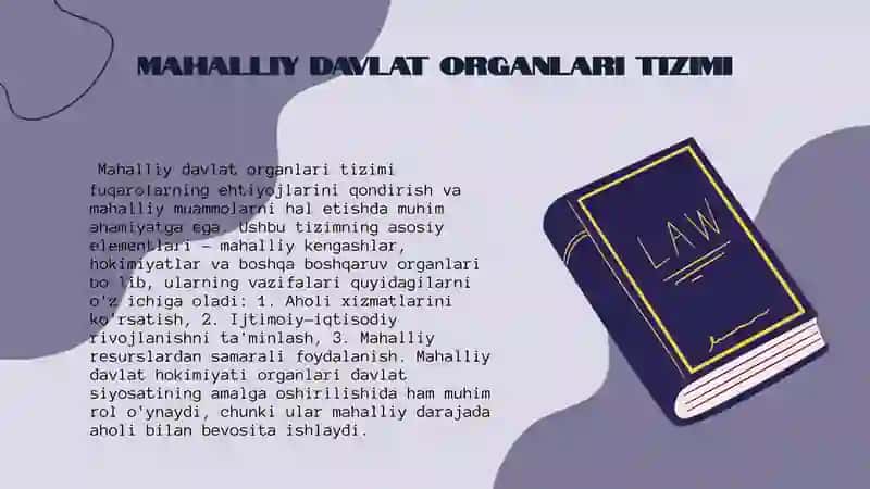 Mahalliy davlat hokimiyati organlari. 3