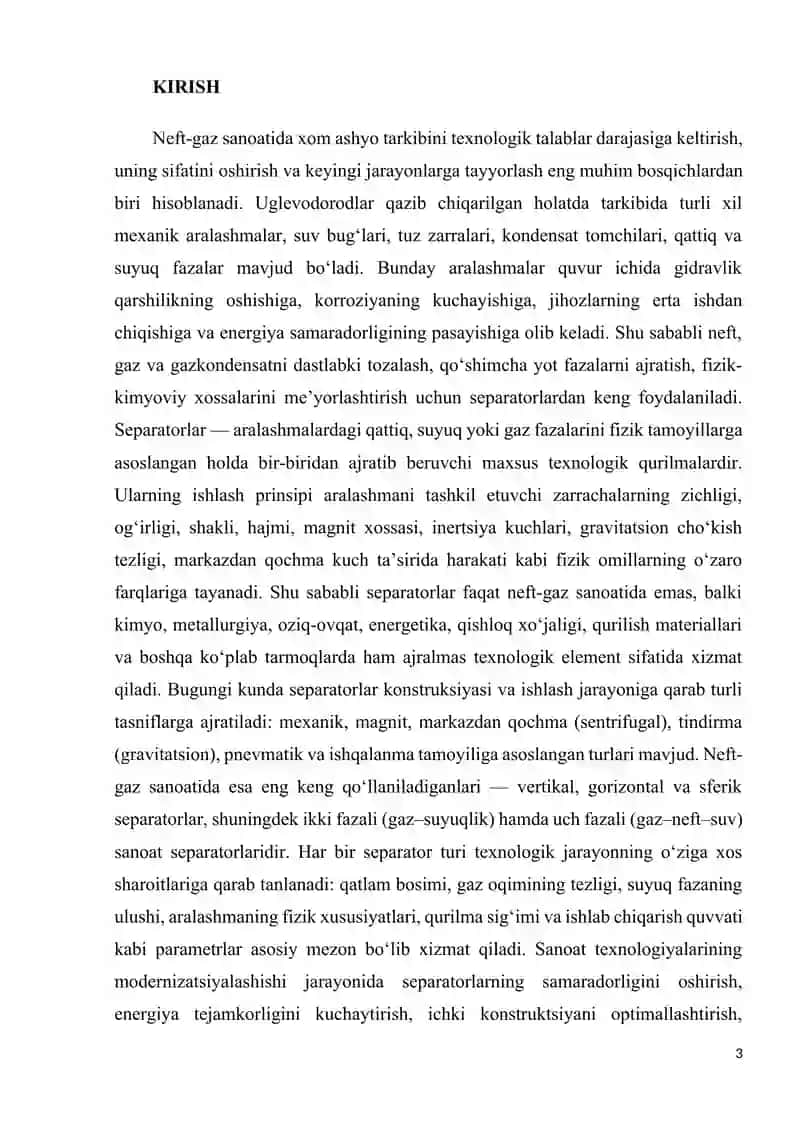 Separatorlarning tasnifi 3