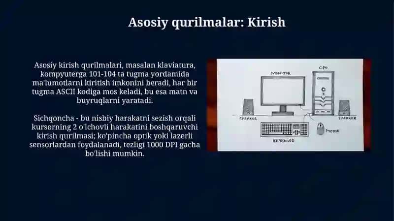 Kompyuterning asosiy vaqo'shimcha qurilmalari 3