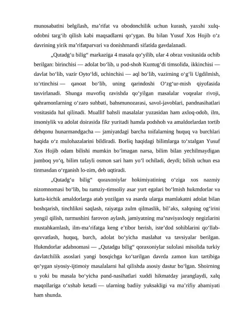 Qutadgʻu biligʼʼ asarida etiket muammolari 3