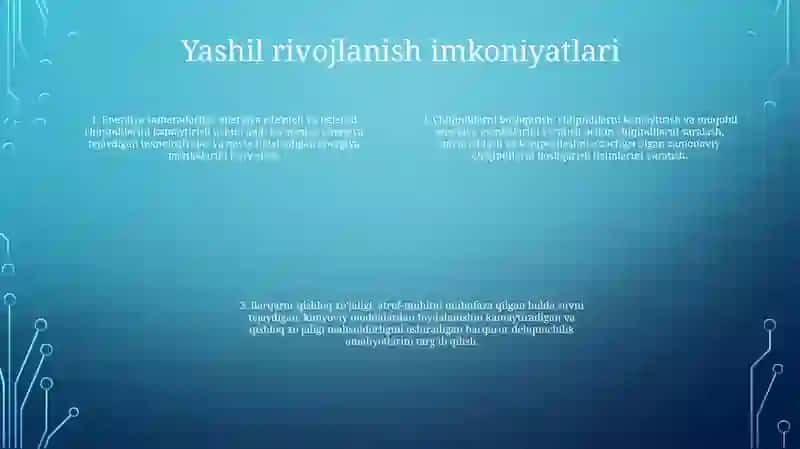 OʻZbekiston Yashil Iqtisodiyoti 3