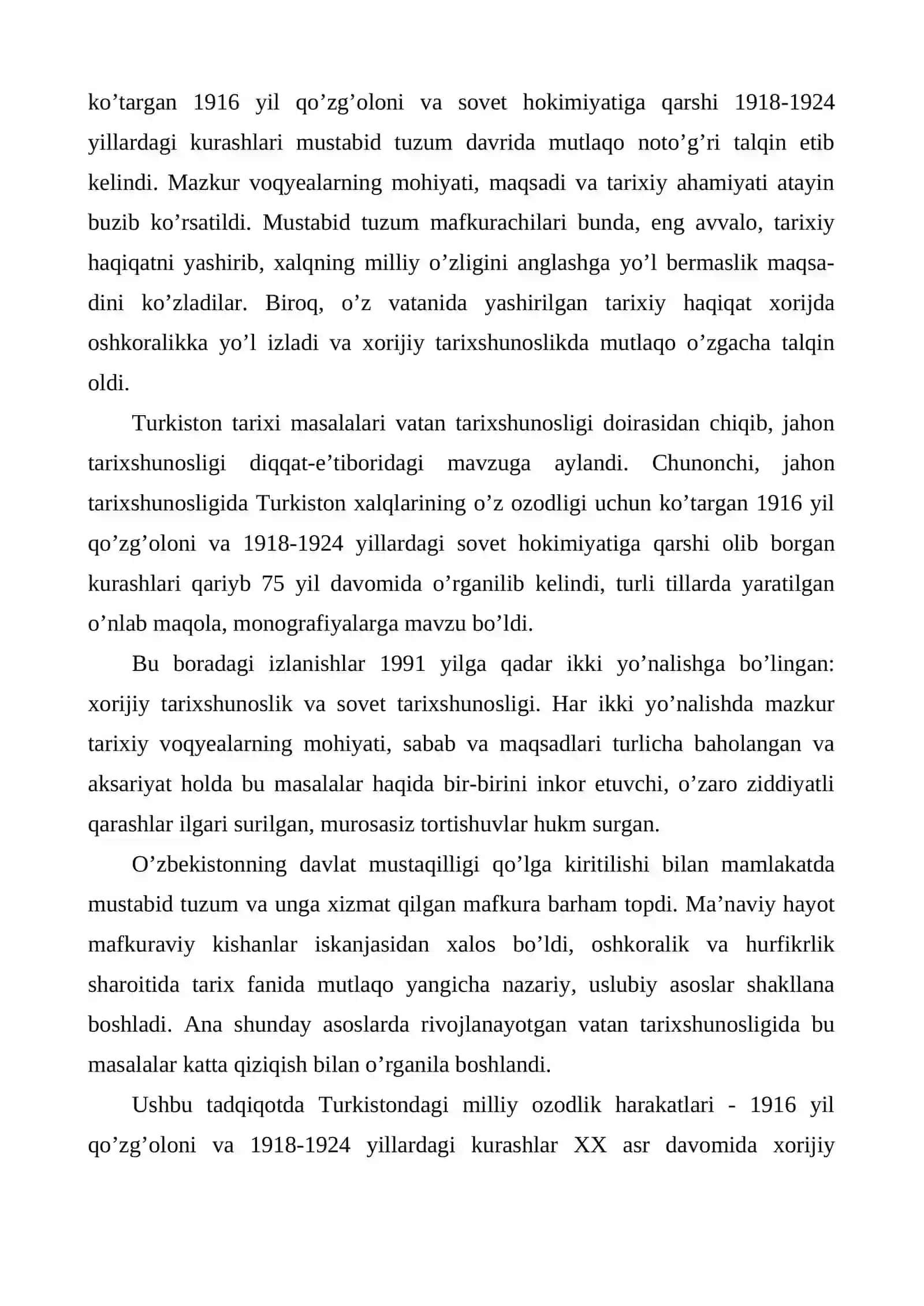 Turkistonda milliy ozodlik harakatini tarixshunoslikda yoritilishi 3