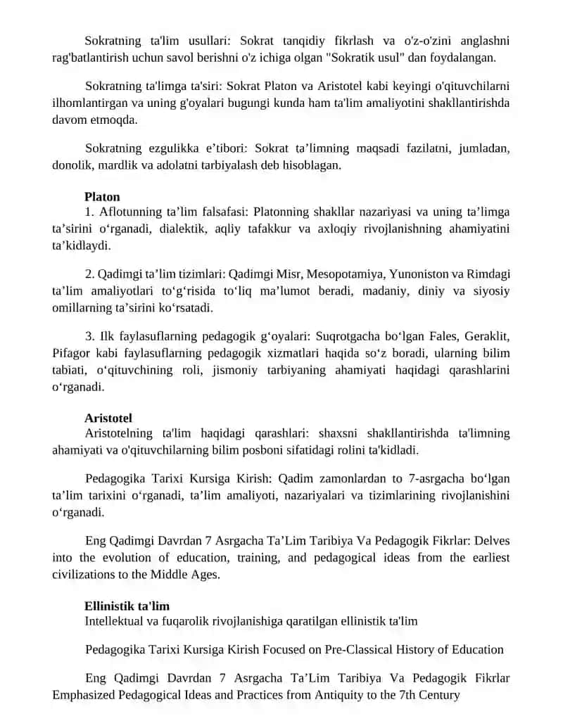 Pedagogika Tarixi Kursiga Kirish 3
