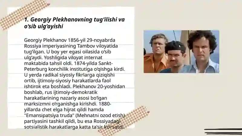 Georgiy Plekhanovning hayoti va ijodi 3