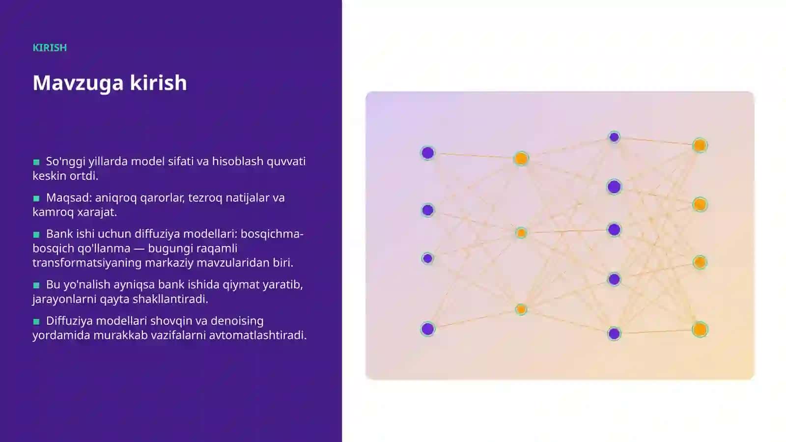 Bank ishi uchun diffuziya modellari 3
