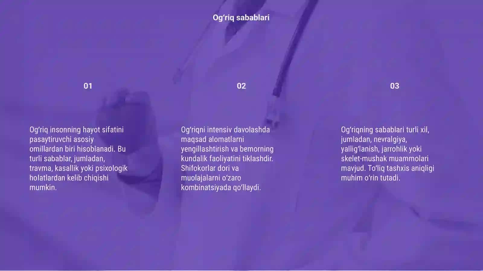 Ogʻriq. Ogʻriqni intensiv davolash 3